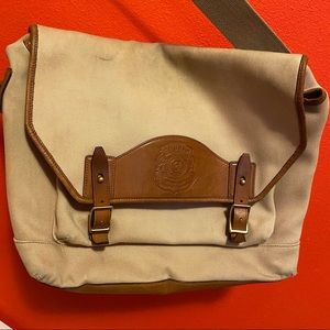 Ghurka The Original Bag Messenger Laptop Crossbody Leather Canvas Bag